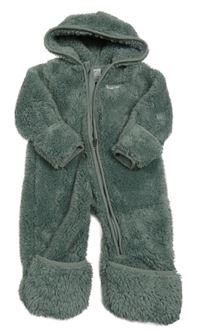 Zelená chlupatá kombinéza s kapucí Nike