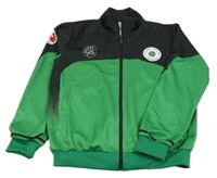 Zeleno-černá sportovní propínací mikina 