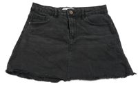 Antracitová riflová sukně Zara