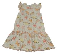 Smetanová noční košile s jednorožci Topolino