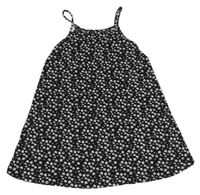 Černo-bílé květované lehké šaty Primark