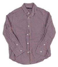 Červeno-modrá kostičkovaná košile Next