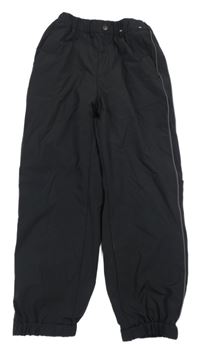 Černé šusťákové zateplené kalhoty Uniqlo