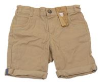 Nové - béžové plátěné chino kraťasy F&F