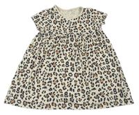 Krémové bavlněné šaty s leopardím vzorem George