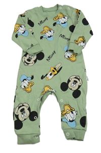 Zelený teplákový overal s Mickeym a kamarády 