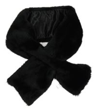 Černá kožešinová šála 
