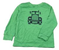 Zelená mikina s kamionem Topolino