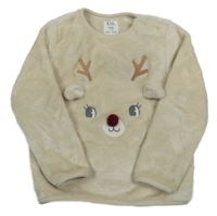 Smetanová plyšová mikina s čumákem C&A