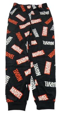 Černo-bílo-červené plyšové pyžamové kalhoty s nápisy - Marvel Primark
