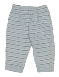 Světlemodro-bílé pruhované tepláky C&A