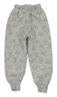 Šedé zateplené tepláky s čumáky 