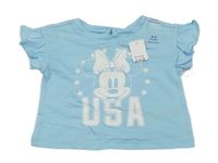 Nové - Světlemodré tričko s Minnie GAP