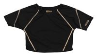 Černo-bronzový sportovní crop top Zara