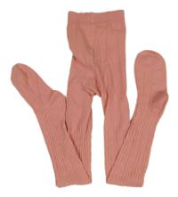 Růžové žebrované punčocháče Primark