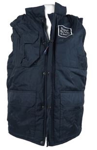 Pánská tmavomodrá šusťáková zateplená vesta Uneek 