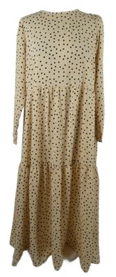 Dámské pudrovo-černé puntíkované midi šaty Asos 