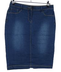 Dámská tmavomodrá riflová pouzdrová sukně Denim 