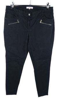 Dámské tmavomodré plátěné skinny kalhoty C&A