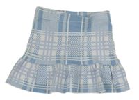 Modro-bílá vzorovaná pletená sukně zn. River Island