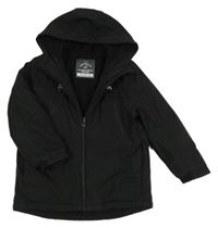 Černá šusťáková zimní bunda s kapucí George