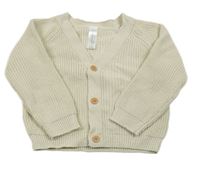 Béžový propínací svetr 