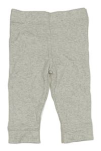 Bílo-šedé melírované lehké tepláky