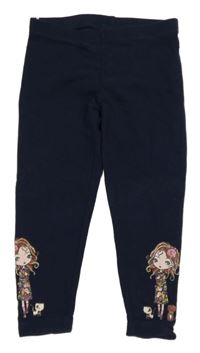 Tmavomodré legíny s dívkami C&A