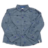 Tmavomodrá košile s maskami Esprit