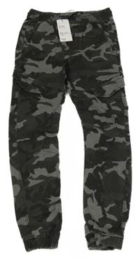 Nové - šedé army cargo kalhoty Primark