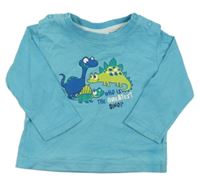 Modré triko s dinosaury Topomini
