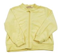 Žlutá sametová propínací mikina Kidsonly