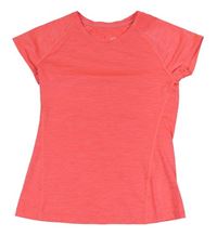 Neonově růžové melírované sportovní funkční tričko H&M