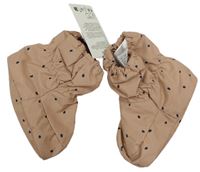 Starorůžové puntíkaté šusťákové zateplené capáčky H&M