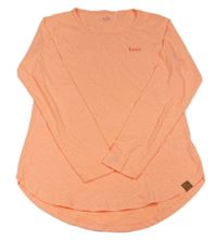 Neonově oranžové melírované triko s nápisem YIGGA