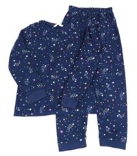 Tmavomodré fleecové pyžamo s hvězdami M&S