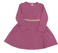 Růžové teplákové šaty se třpytivým pasem 