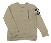 Béžová mikina se zipem 