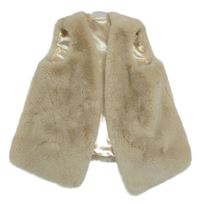Béžová kožešinová podšitá vesta Matalan