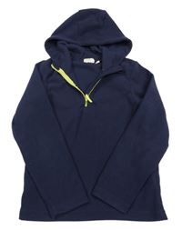 Tmavomodrá fleecová funkční mikina s kapucí Mountain Warehouse