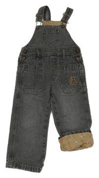 Šedé laclové podšité rifle s medvídkem 