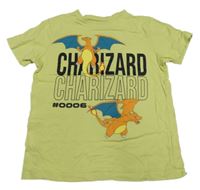Světlezelené tričko s Charizardem Primark 