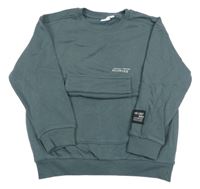 Tmavošedá mikina s nápisy a kapsou name it.