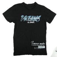 Černé tričko s nápisem 