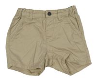 Béžové plátěné chino kraťasy H&M