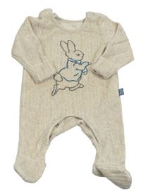 Béžový sametový overal Peter Rabbit M&S