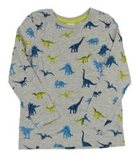 Šedét triko s dinosaury C&A