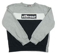 Šedo-černá mikina s logem Ellesse