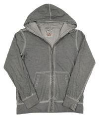 Šedá propínací mikina s kapucí Pocopiano