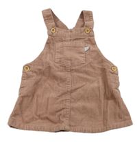 Starorůžové manšestrové laclové šaty Smile 